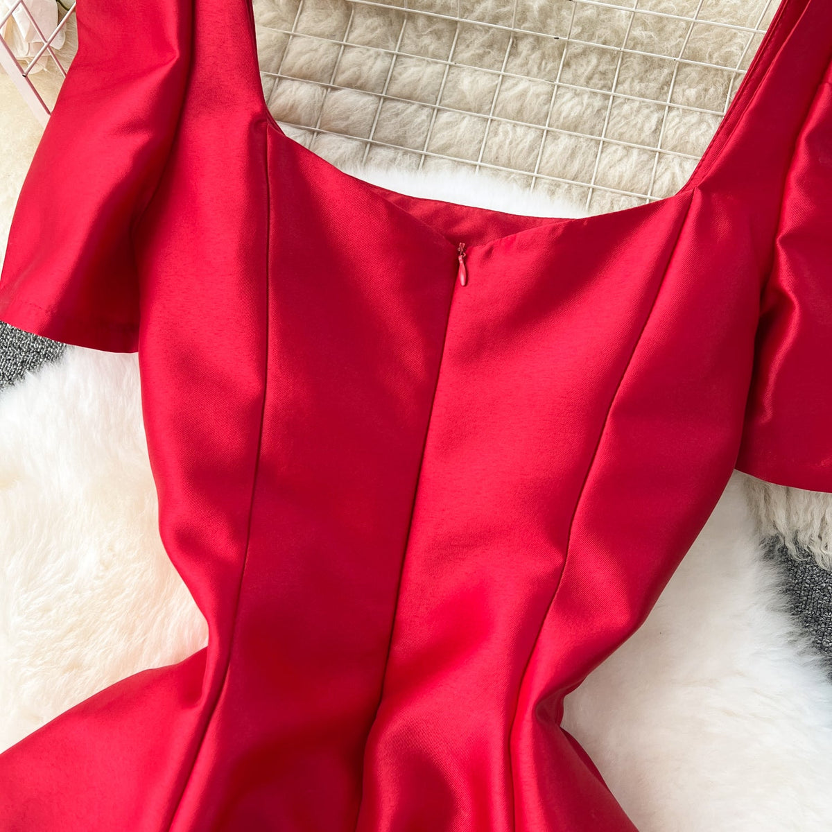 French Style A-line Ruffled Dress
