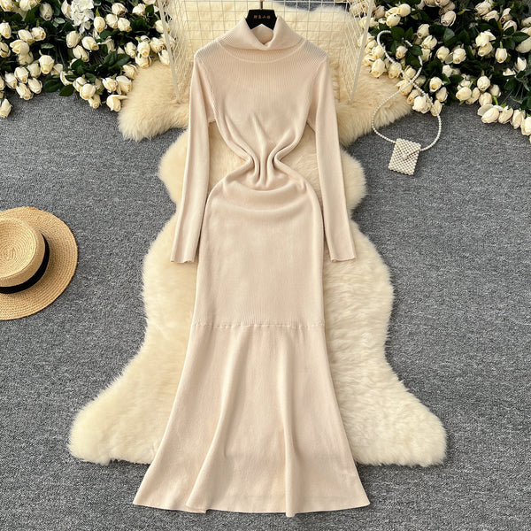 Bodycon Solid Color Knitted Dress