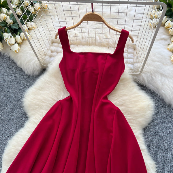 Vintage Square Neckline Slip Dress