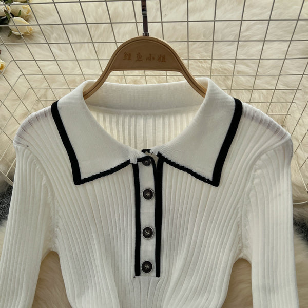 Vintage Color Blocking Knitted Dress