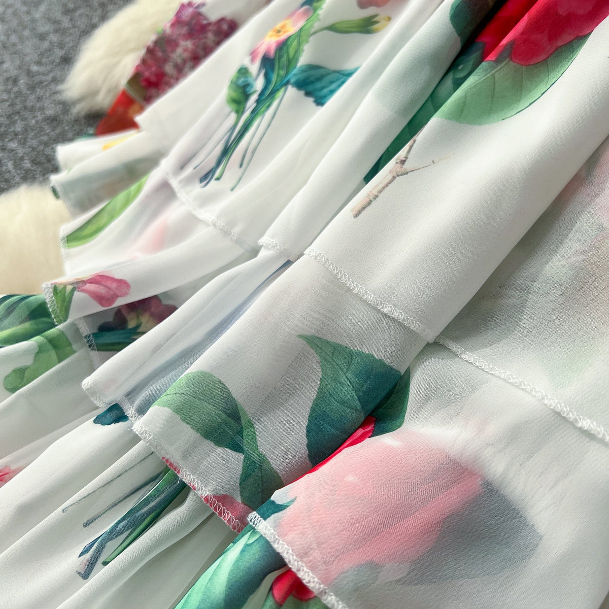Fairy Off-shoulder Ruffled Floral Dress