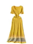 High-end Mesh Patchwork Knitted Dress