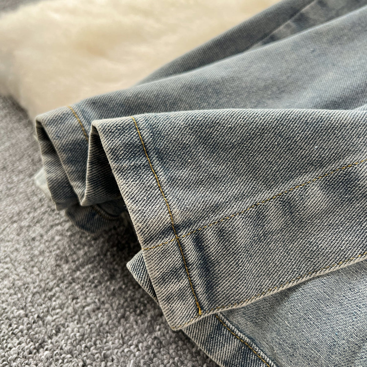 Vintage Distressed Denim Slip Dress
