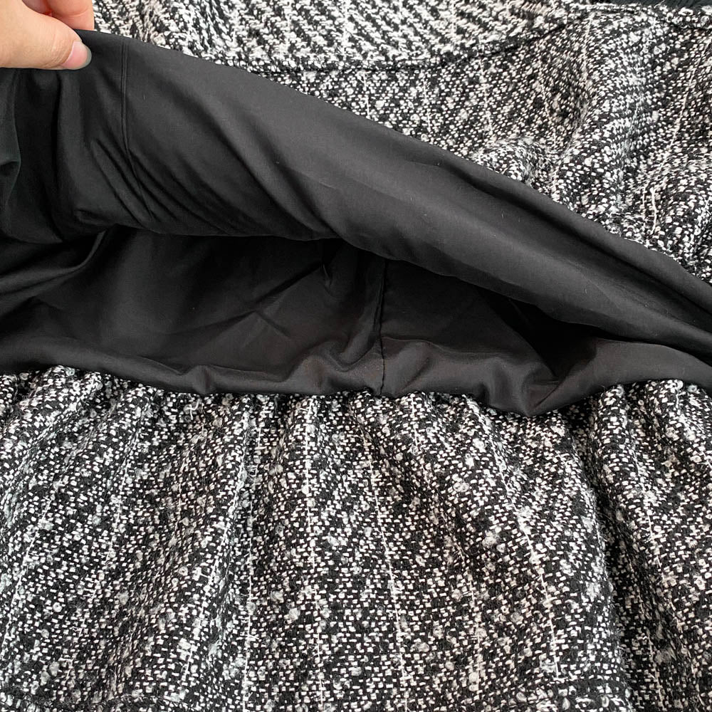 Black Sweater&Tweed Dress 2Pcs