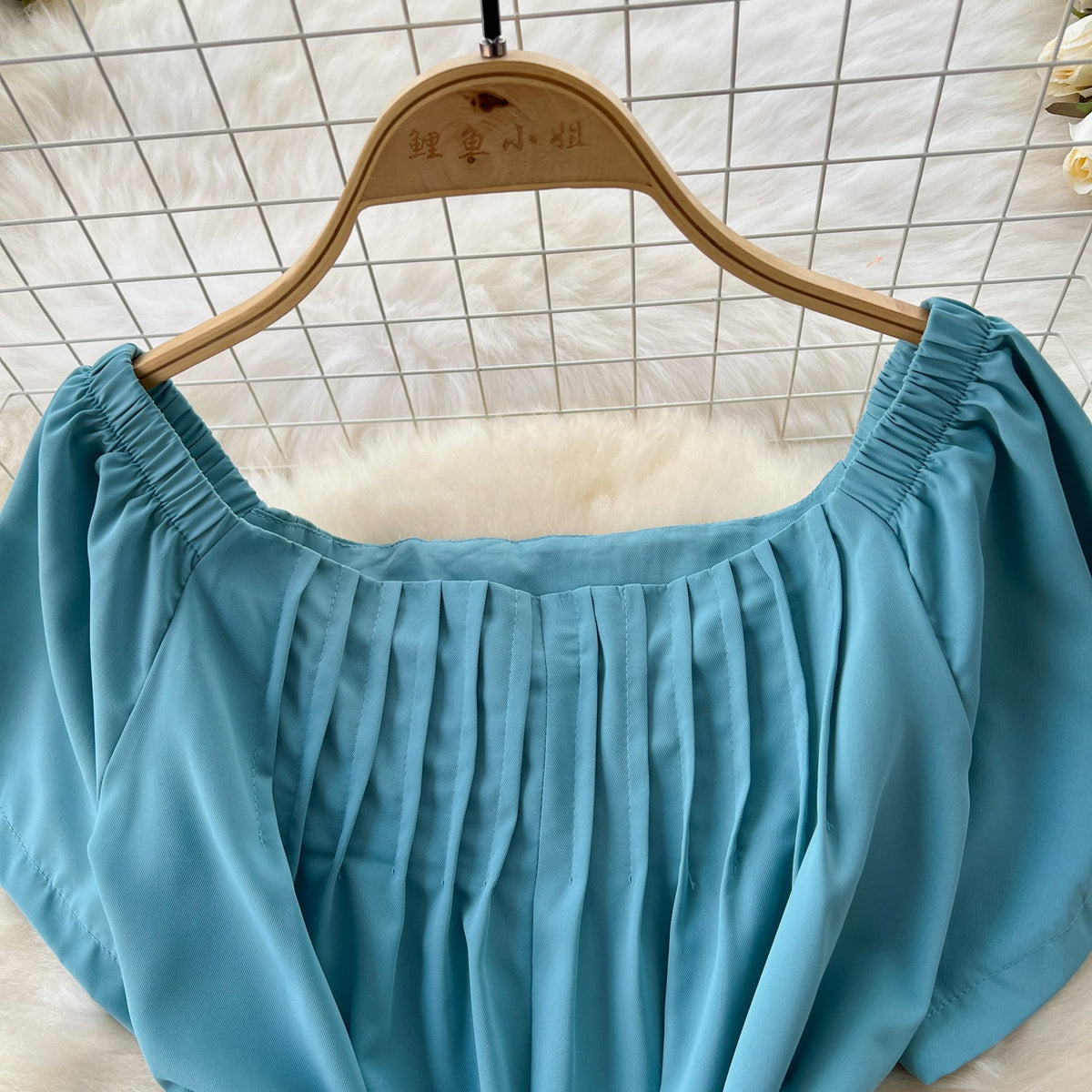 Square Collar Pleated Fairy Dress