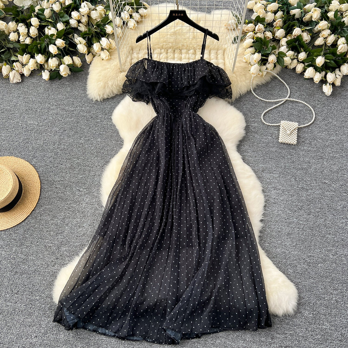 Sweetie Polka Dot Chiffon Slip Dress