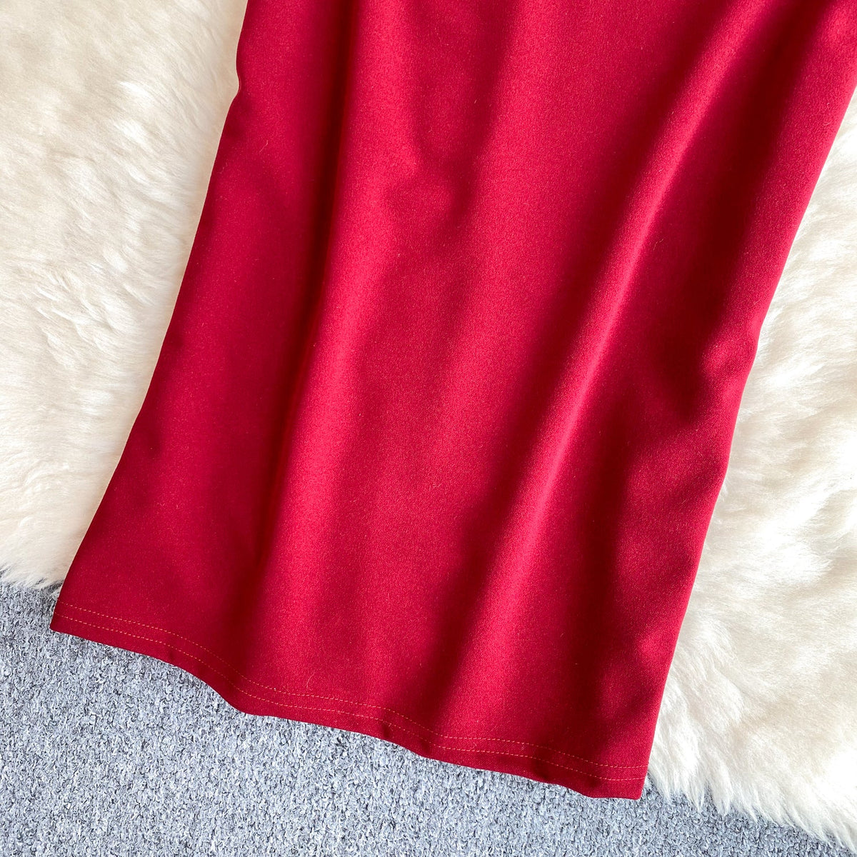 Solid Color Off-shoulder Dress with Choker