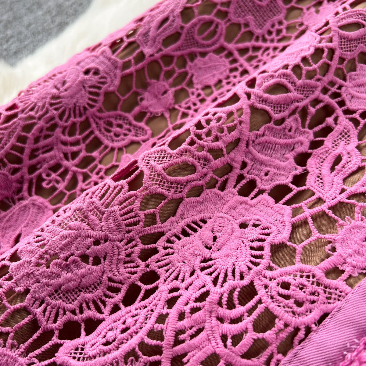 Elegant Delicate Embroidered Lace Dress