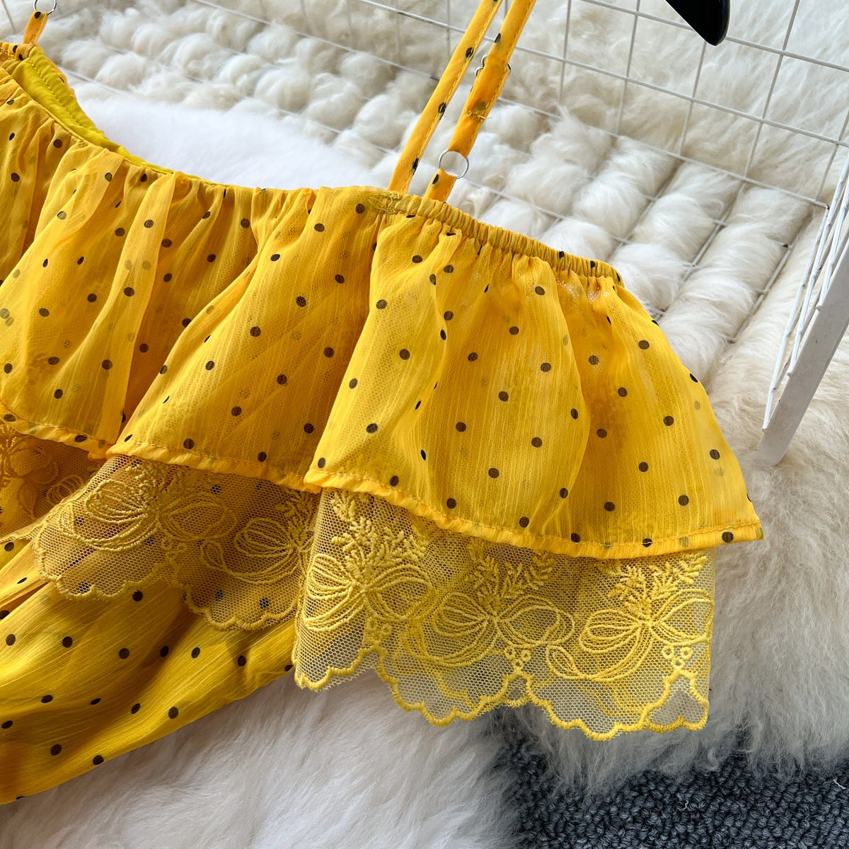 Sweetie Polka Dot Chiffon Slip Dress
