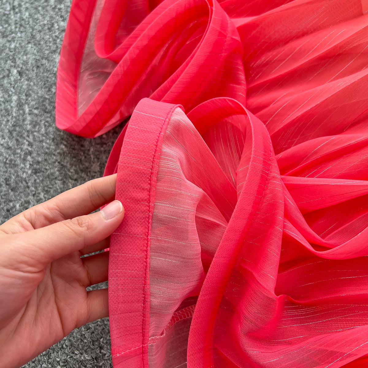 Gradient Color V-neck Fairy Dress