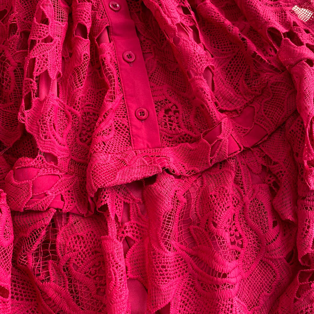Premium Lace Patchwork A-line Dress