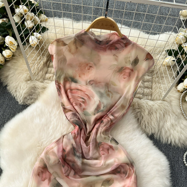 Şık Bodycon Etnik Çiçekli Elbise
