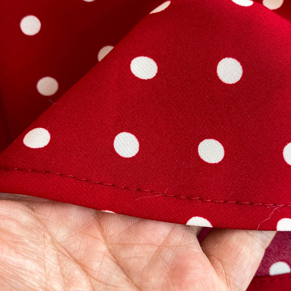 Vintage Polka Dot Ruffled Dress