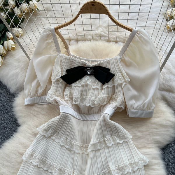 Sweetie Patchwork Layered Lace Cake Dress