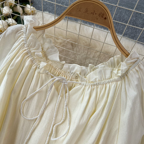 Bohemia Puffy Sleeve Fringed Dress