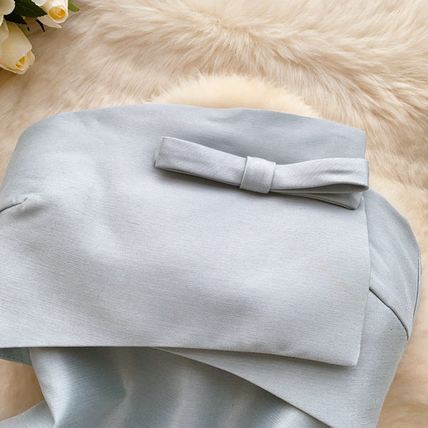 Premium Off-shoulder 3D Knotted Dress