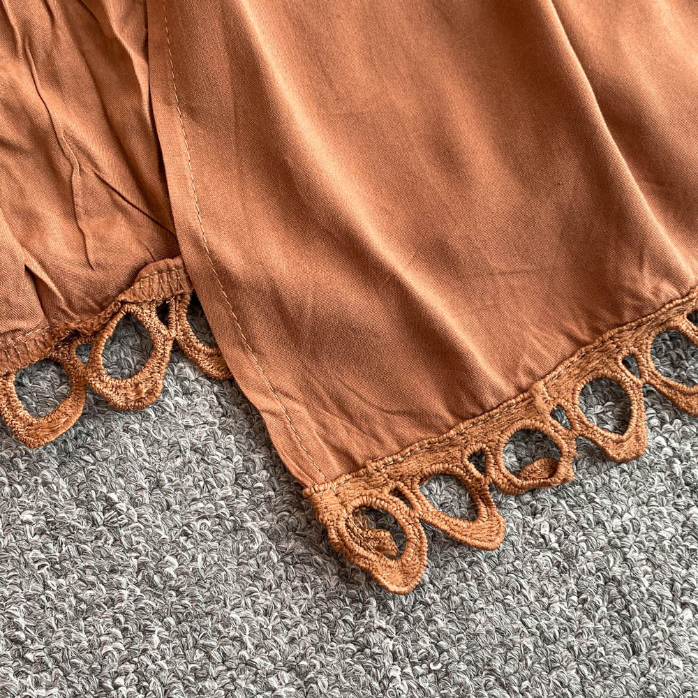 Courtly Lace Patchwork Shirt Dress