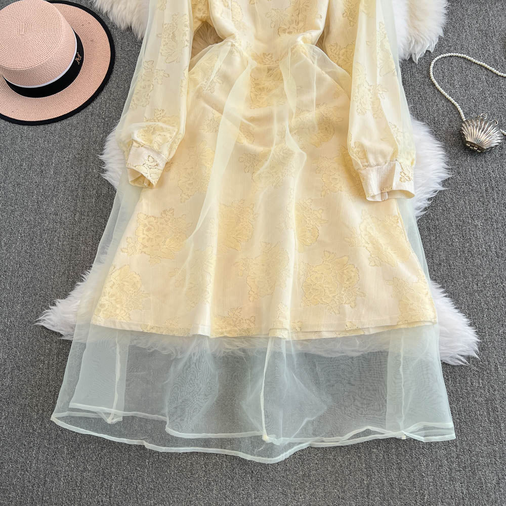 Fairy Layered Mesh Embroidered Dress