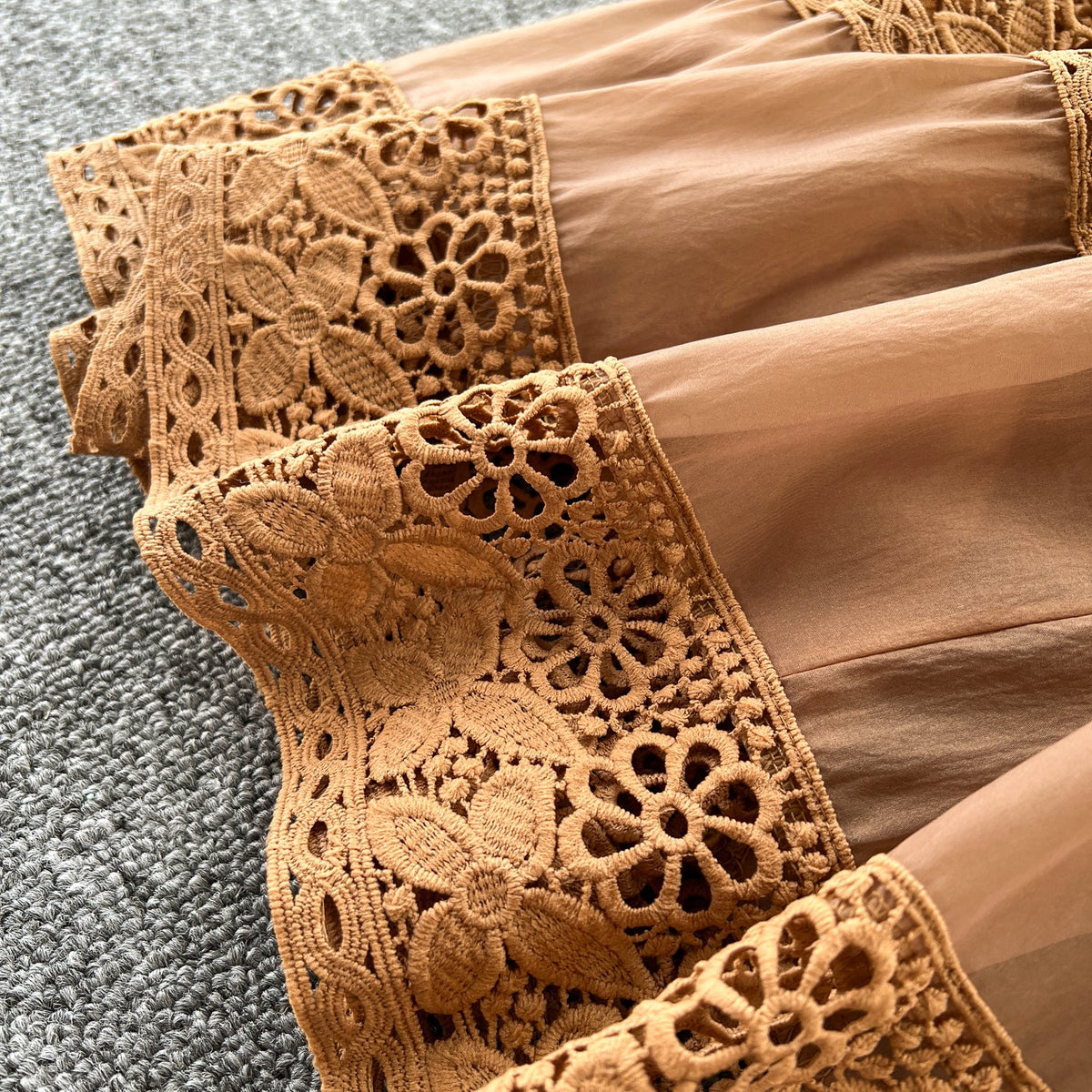 Courtly Elegant Lace Patchwork Dress