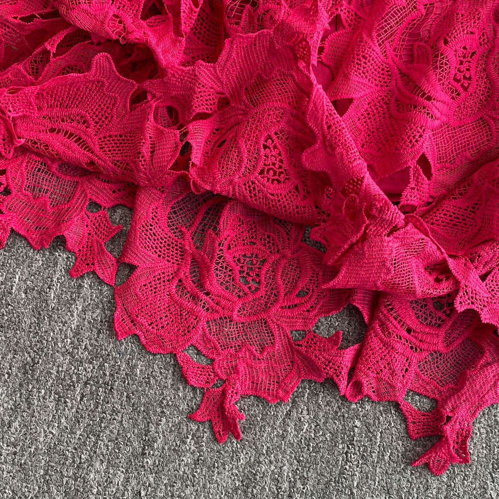 Premium Lace Patchwork A-line Dress