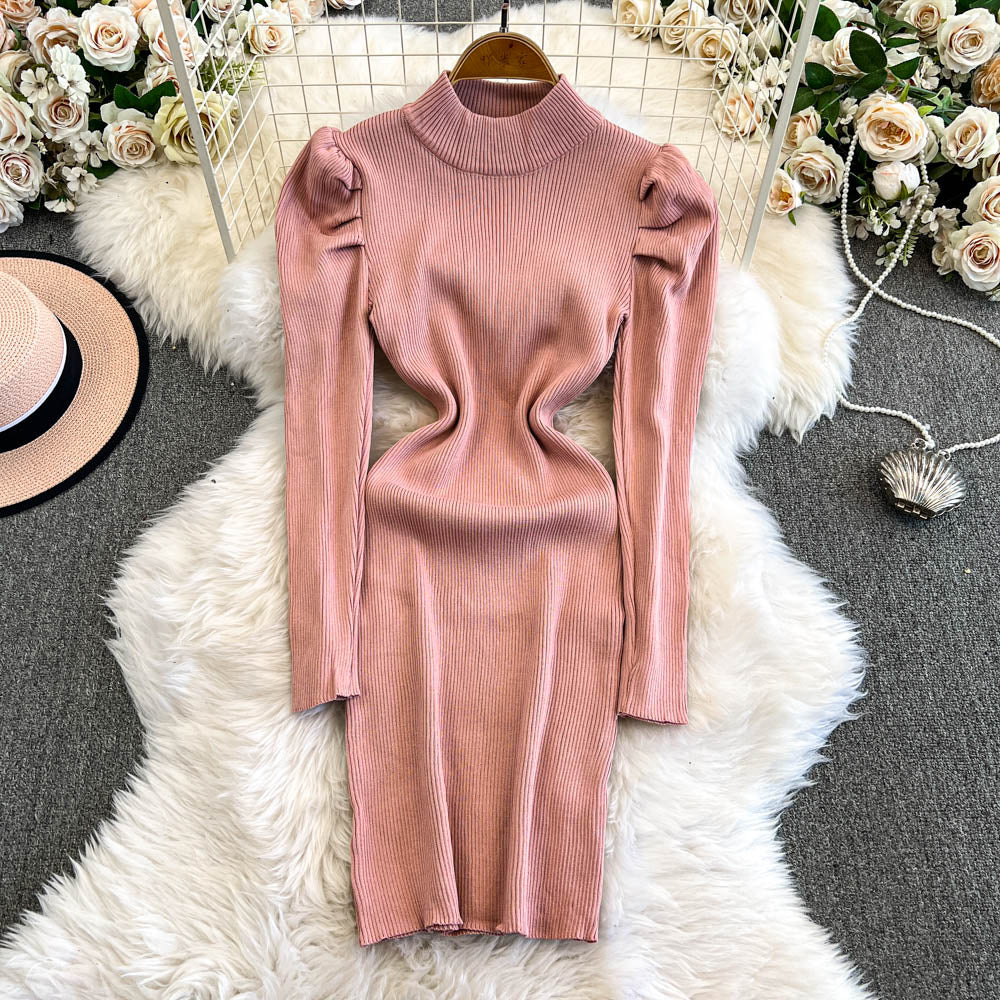 Barbie Pink Turtleneck Knitted Dress