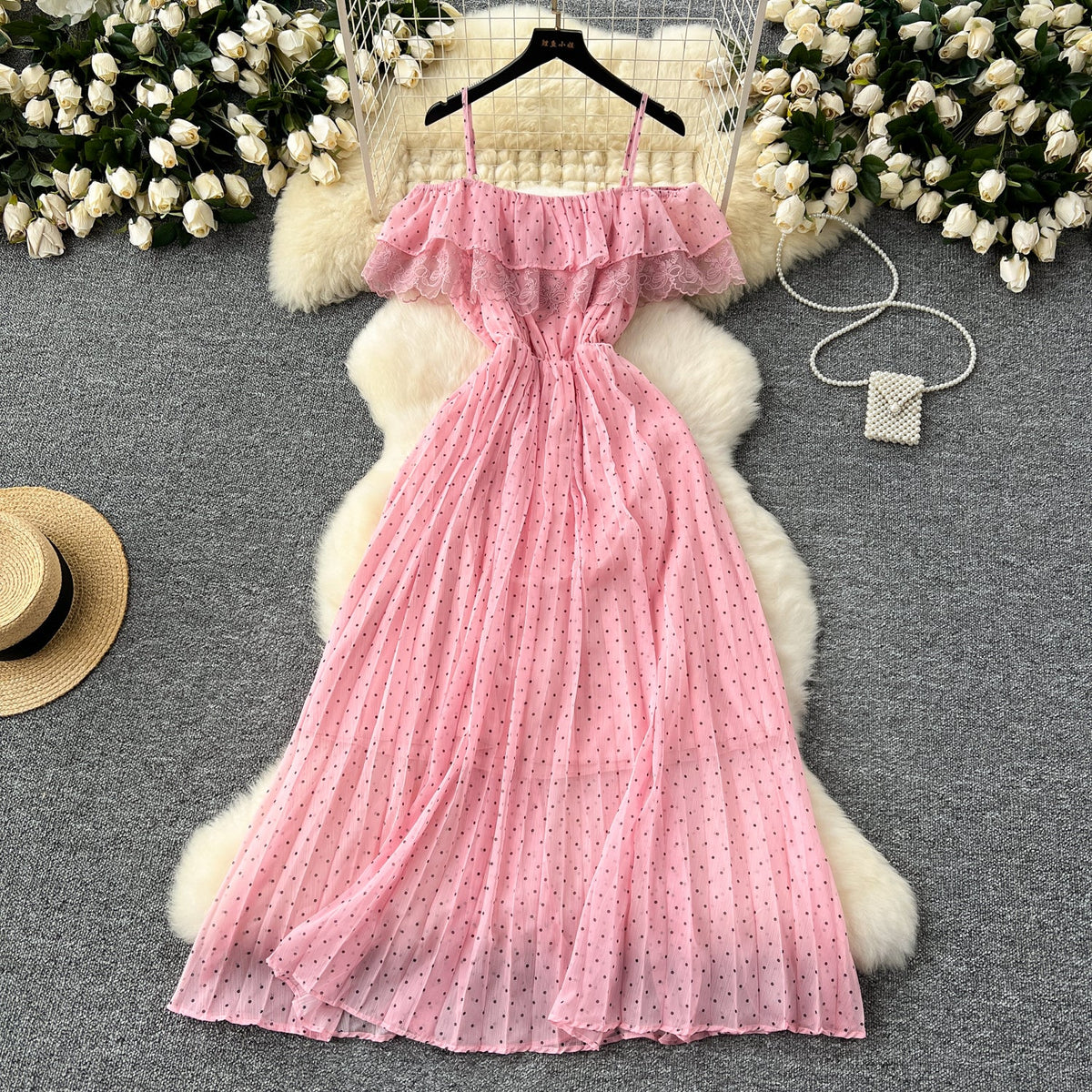 Sweetie Polka Dot Chiffon Slip Dress