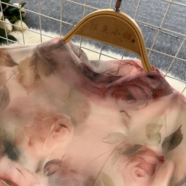 Şık Bodycon Etnik Çiçekli Elbise