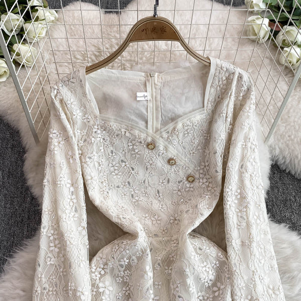 Sexy See-through Embroidered Lace Dress