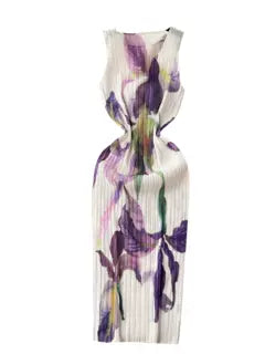 Elegant Bodycon Sleeveless Floral Dress