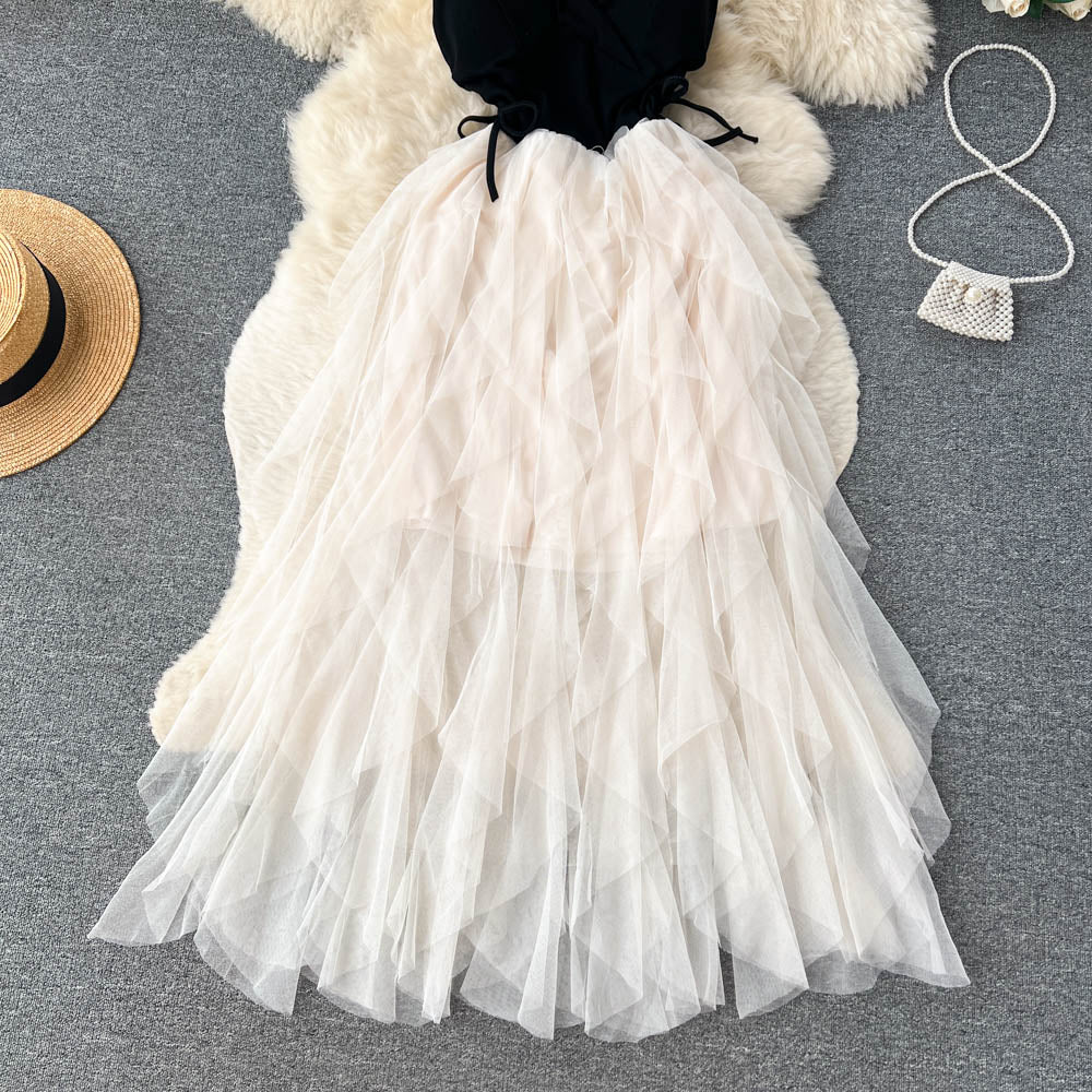 Fairy Color Blocking Cake Dress
