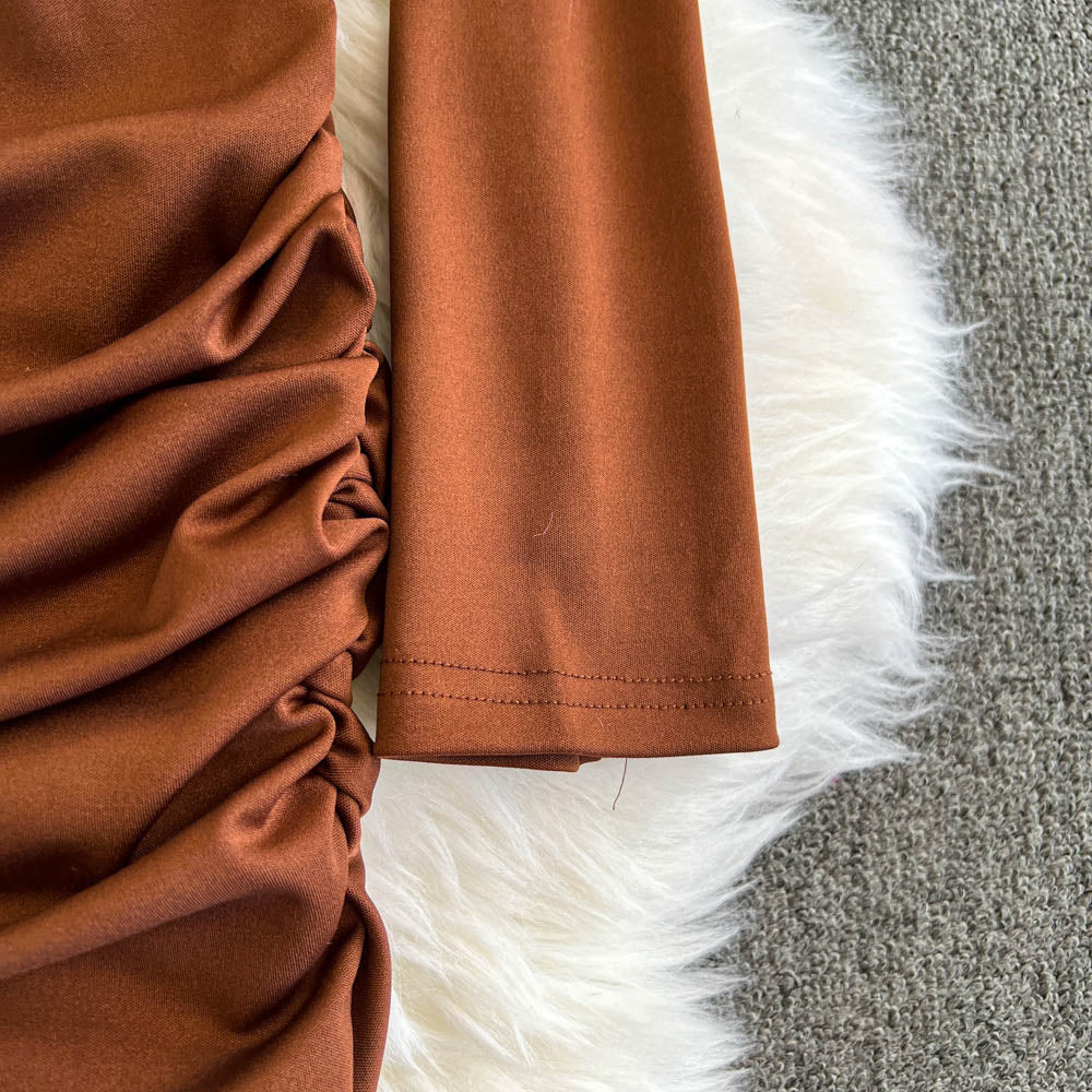 Niche Twisted Knots Pleated Dress