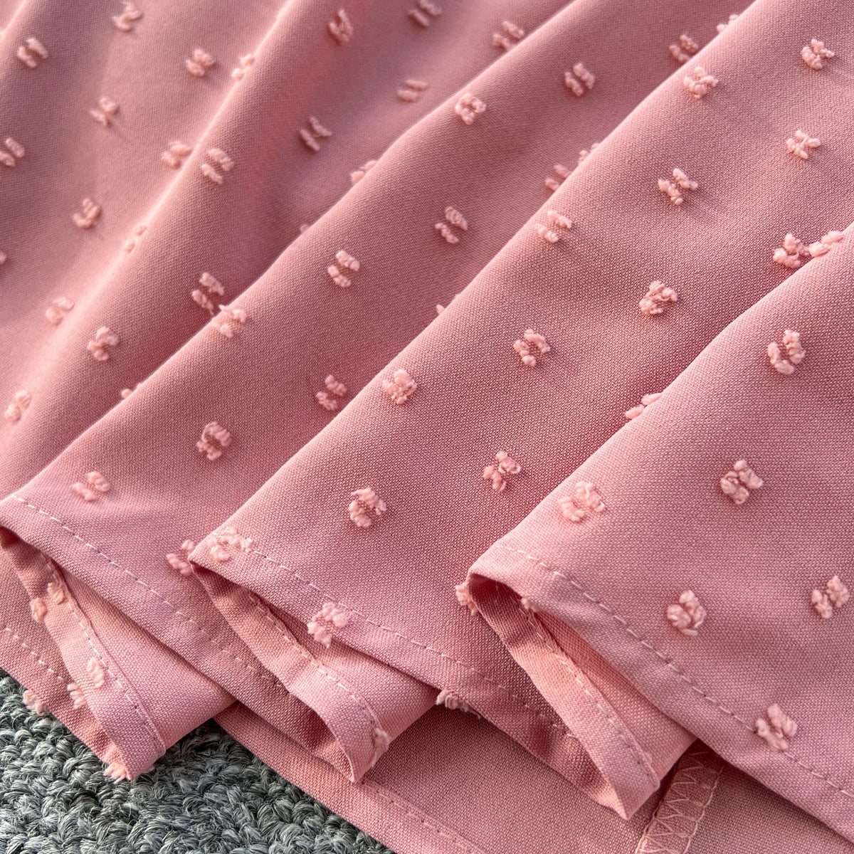 Mori Lace-up Pink Midi Dress