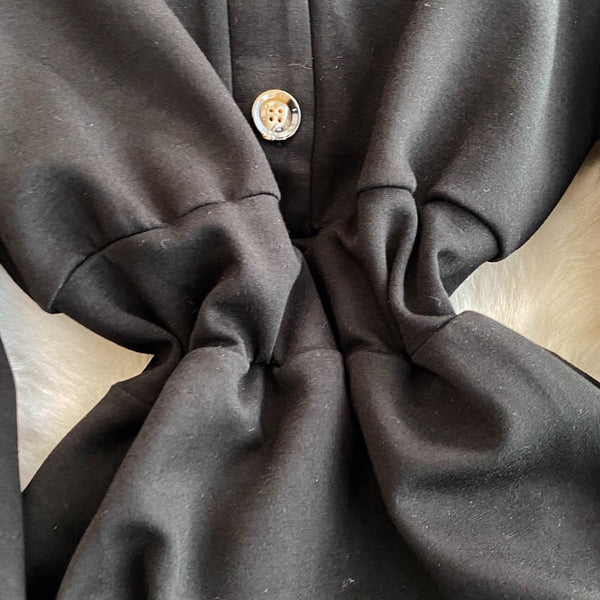 Niche V-neck Slim Sweatshirt Dress