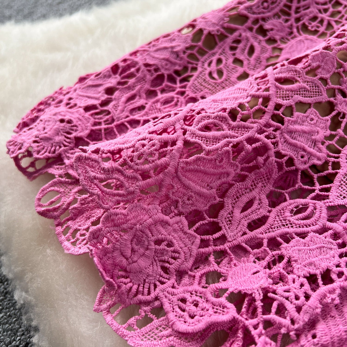 Elegant Delicate Embroidered Lace Dress