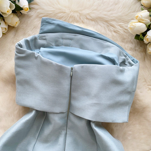 Premium Off-shoulder 3D Knotted Dress