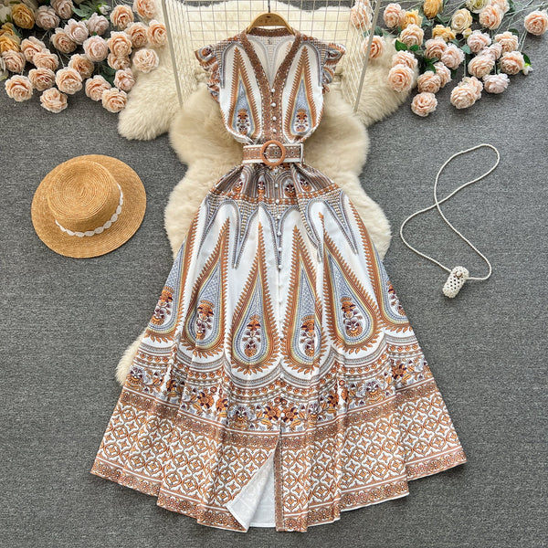 Courtly Floral Printed Shirt Dress