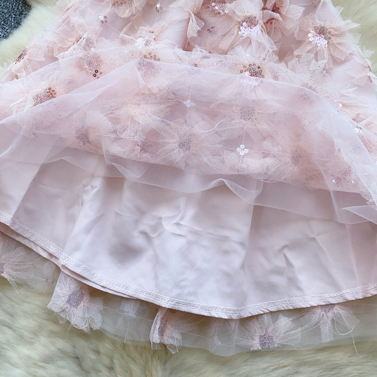 Rhinestone Studded Pink Floral Halter Dress