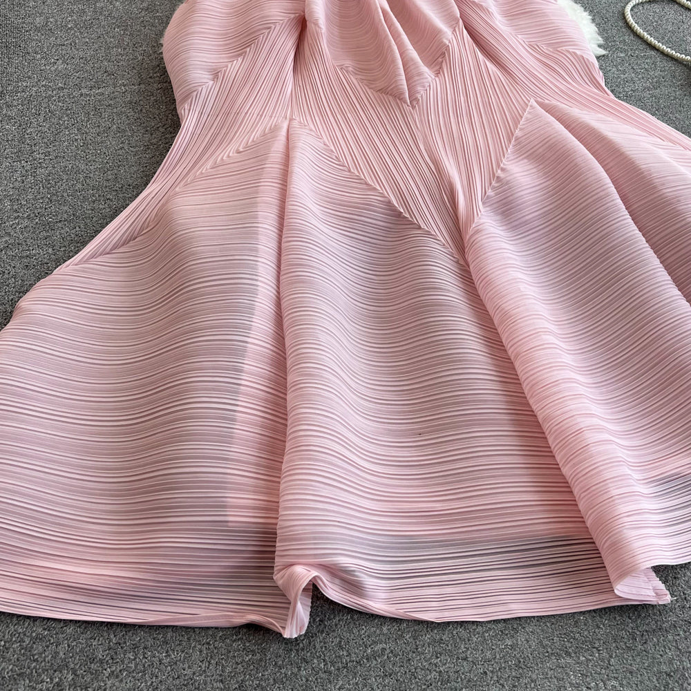 Irregular Design Bunchy Ruffled Dress