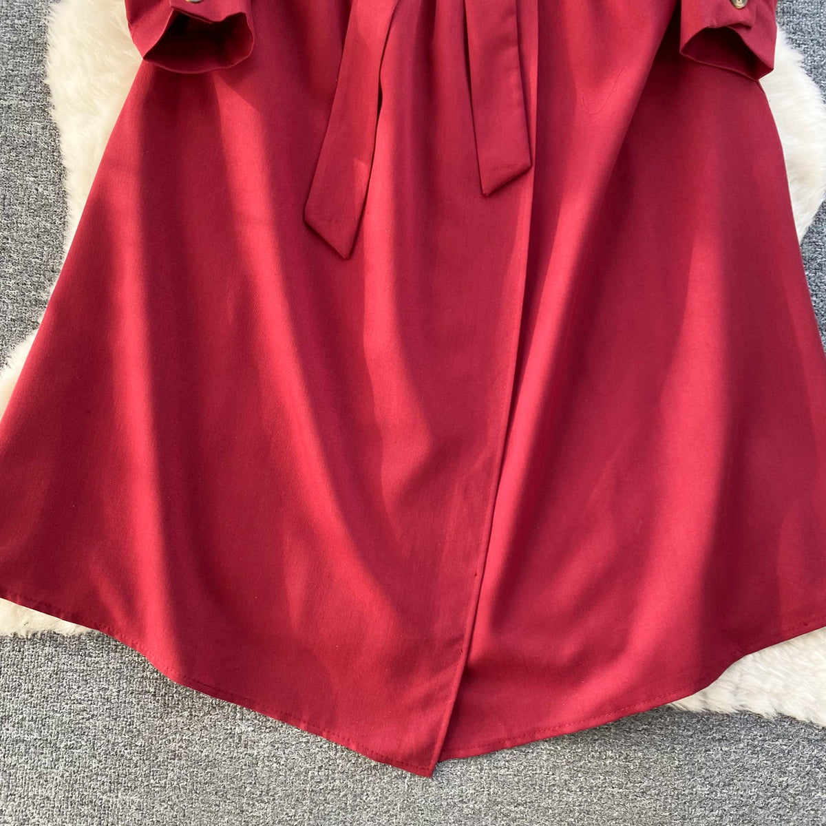 Premium Double-breasted Suit Collar Dress