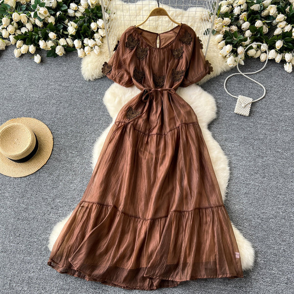 Elegant Butterfly Embroidered Dress