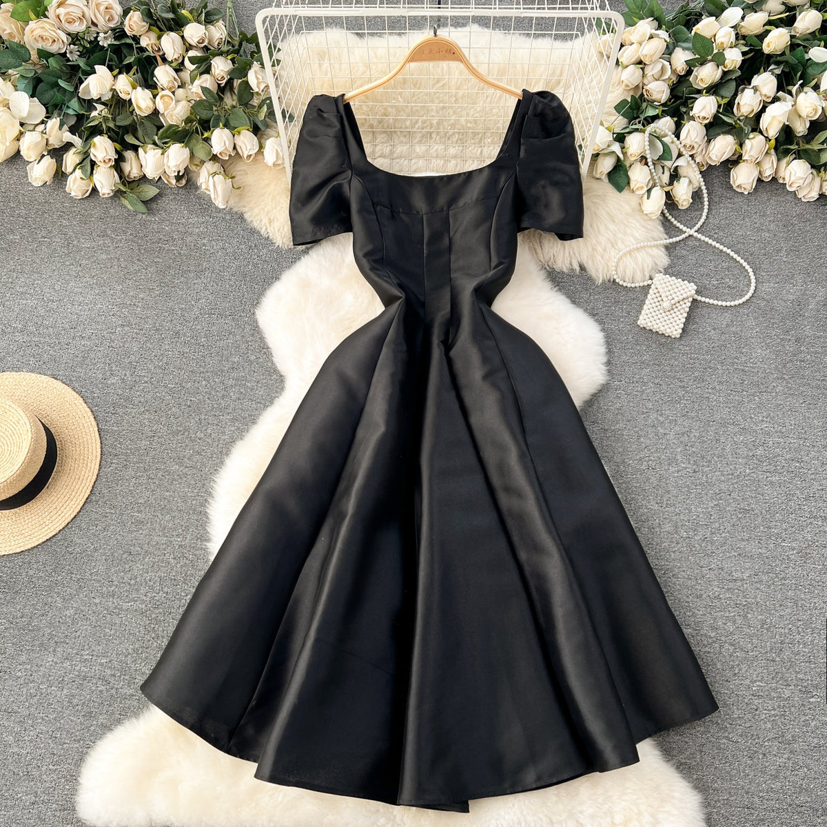 French Style A-line Ruffled Dress