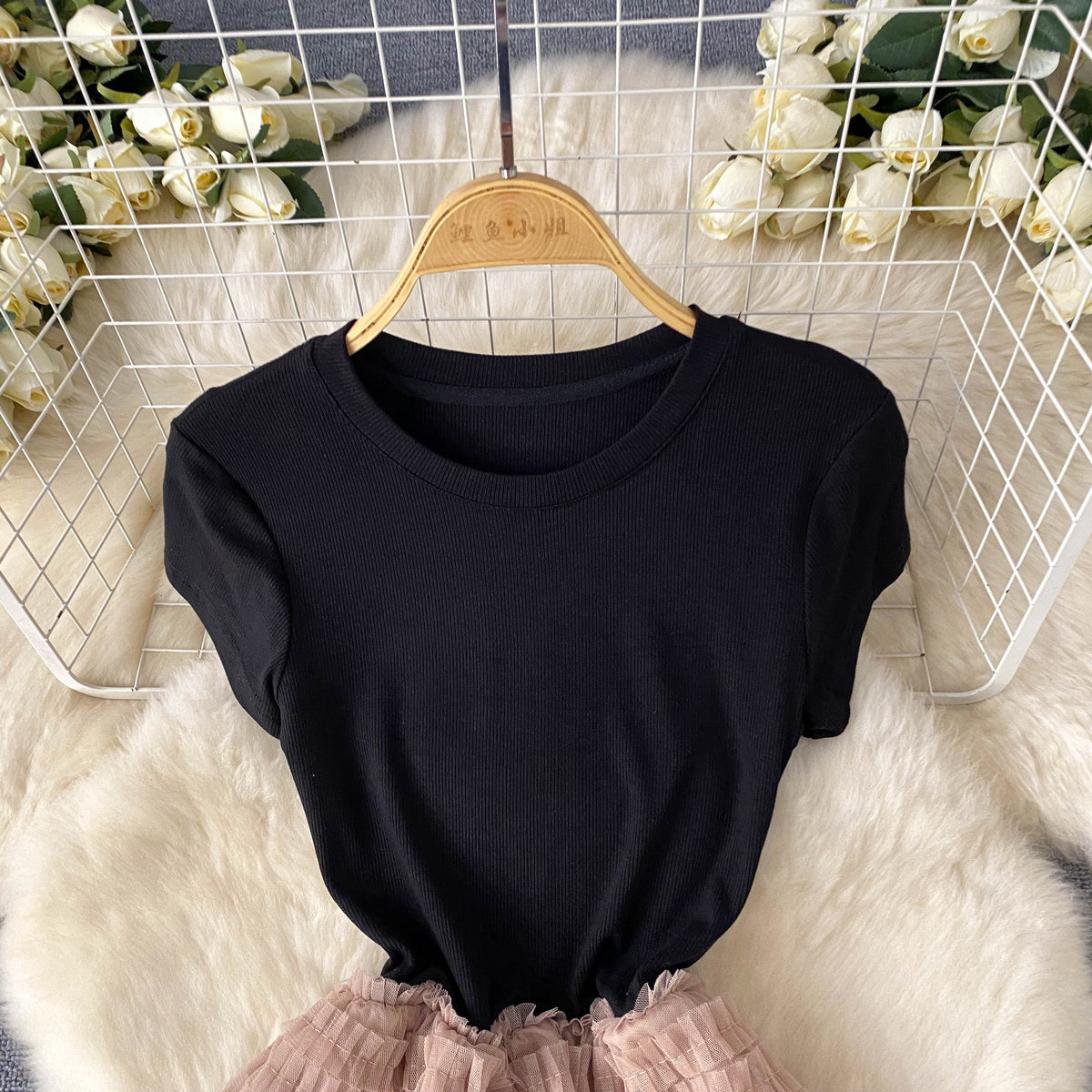 High-end Layered Mesh Patchwork Dress