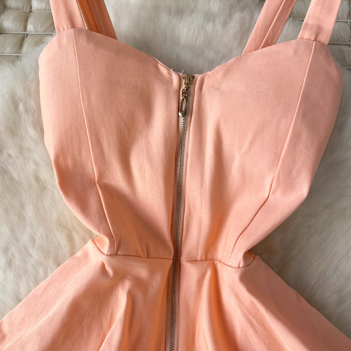 Sexy Zipped Patchwork Slip Dress