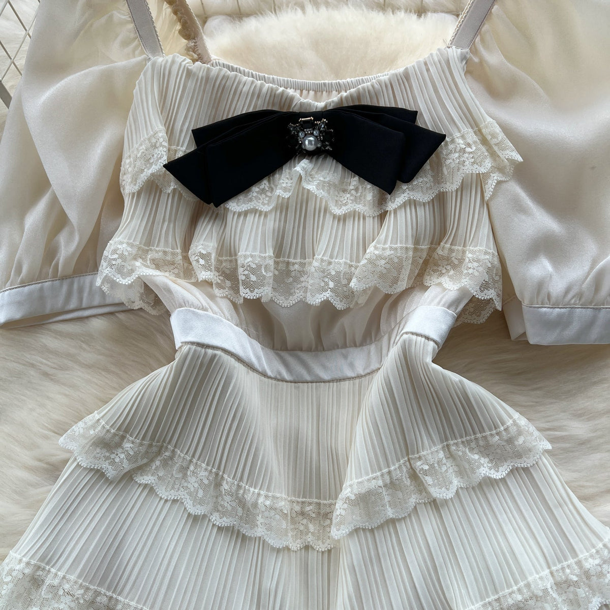 Sweetie Patchwork Layered Lace Cake Dress