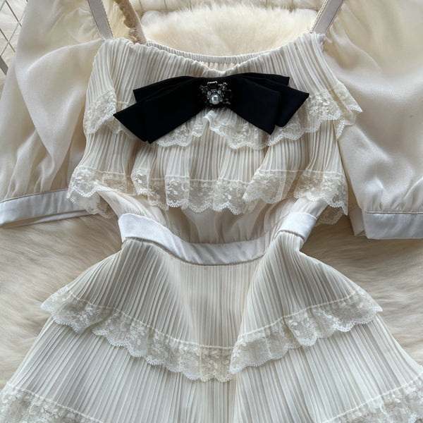 Sweetie Patchwork Layered Lace Cake Dress