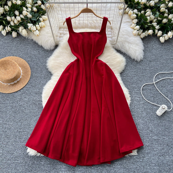 Vintage Square Neckline Slip Dress