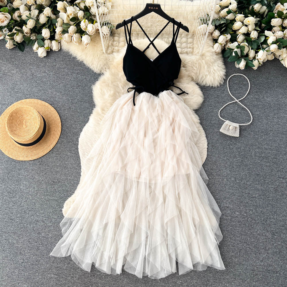 Fairy Color Blocking Cake Dress
