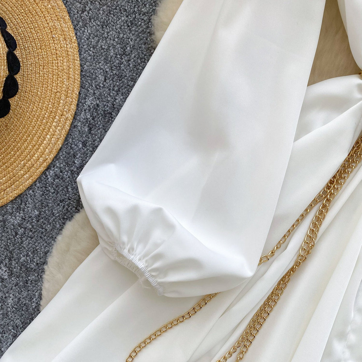 Korean Style Puffy Shirt Dress