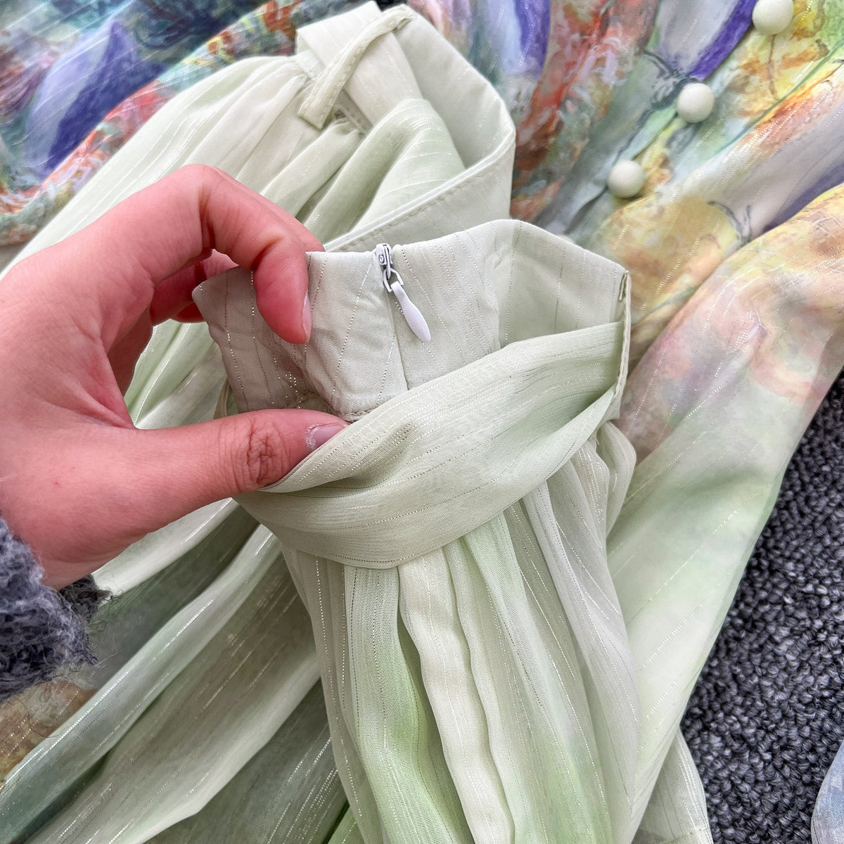 Fairy V-neck Floral Chiffon Dress
