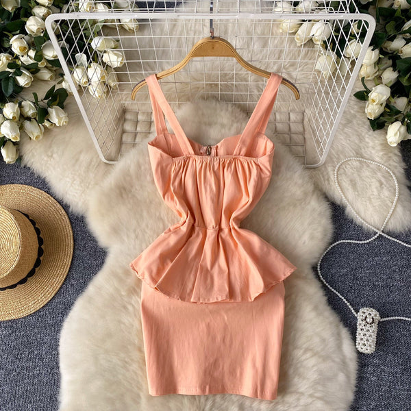 Sexy Zipped Patchwork Slip Dress